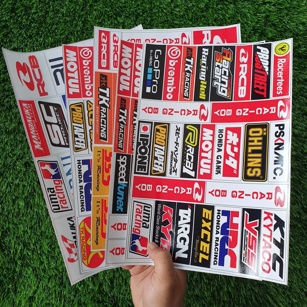 Sticker Pack Racing Stiker Motor harga perlembar