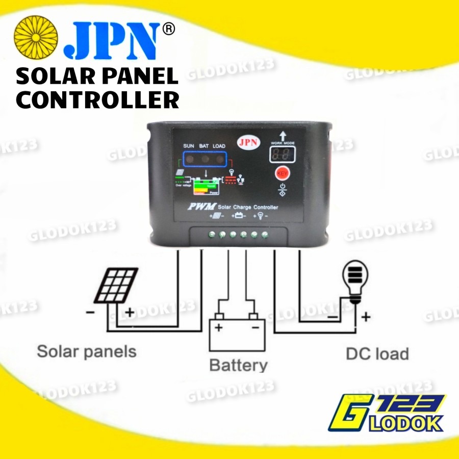 Solar Charge Controller 12V 24V PWM MPPT Pengisi Daya Surya Panel