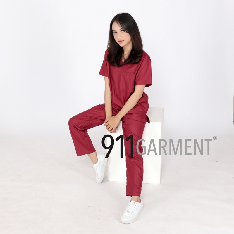 SET Scrub Dokter/Baju Jaga Dokter/ Baju OK/ Baju Perawat/ Baju Jaga bahan toyobo UNISEX