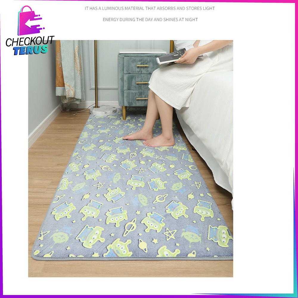 CT C364 Karpet Bulu Lantai (80x120cm) Lembut Karpet Karakter Nyaman Alas Lantai Kamar Tidur Dekorasi Ruangan Elegant Floor Mat Carpet Alas Yoga