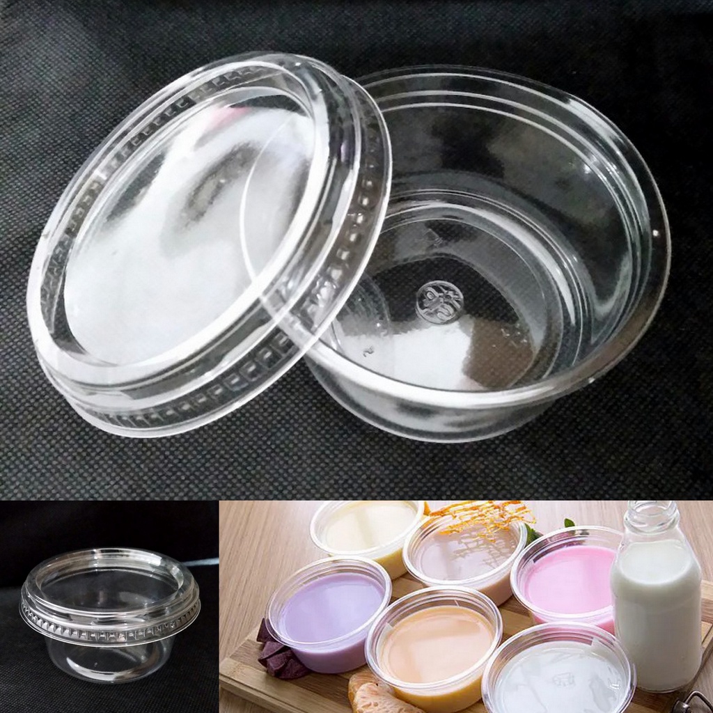 Cup Pudding SIP 200ml + Tutup – Gelas Agar Jelly Puding (50 pcs)