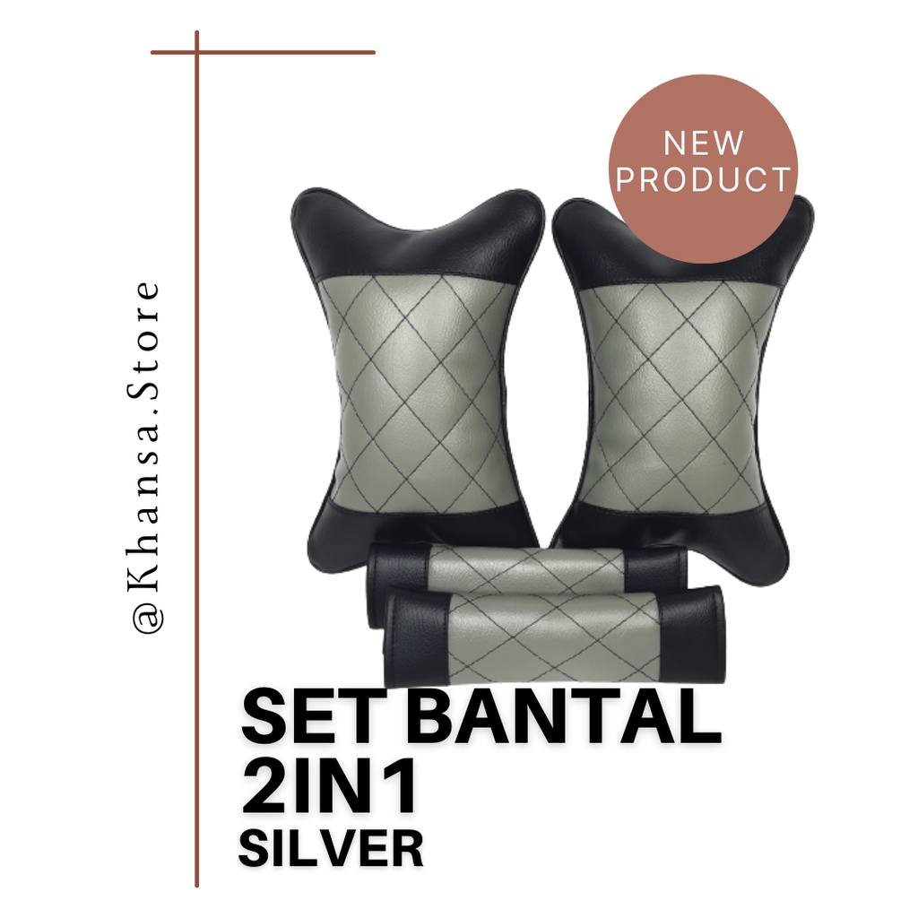 Set Bantal Mobil 2 in 1 Bantal Mobil/Headrest dan Cover Seatbelt