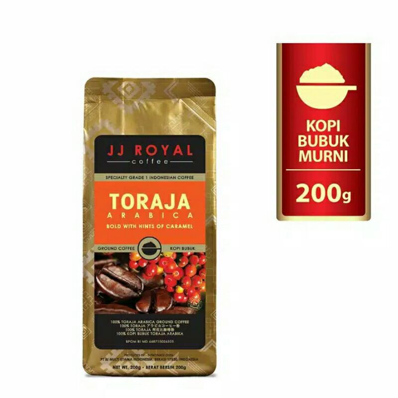 

JJ Royal Coffee Toraja Arabica Ground Bag 200gr