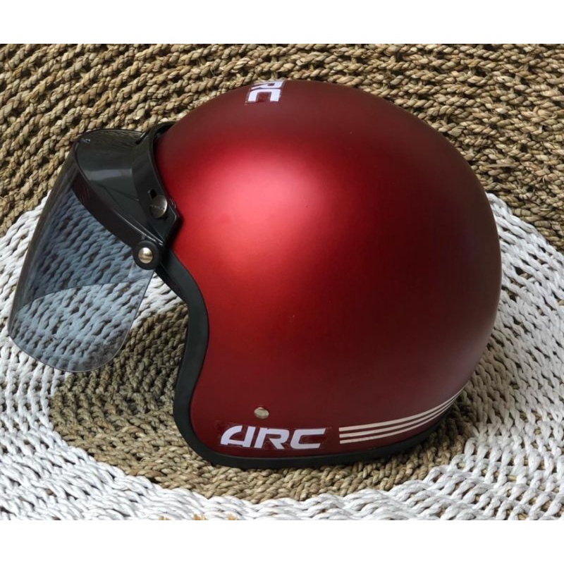 HELM BARU ARC CENCEN KOMPLIT KACA PACKING KARDUS-Maron dof