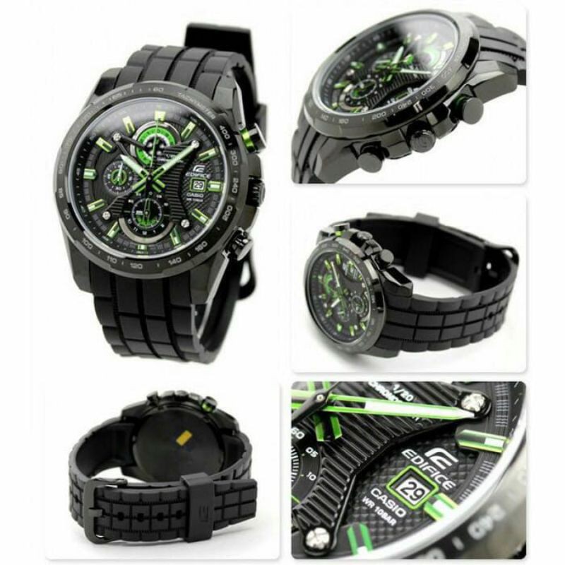 Jam Tangan Pria Merk Casio Edifice Type Efr-523 Rabber Stainless Free Box Set