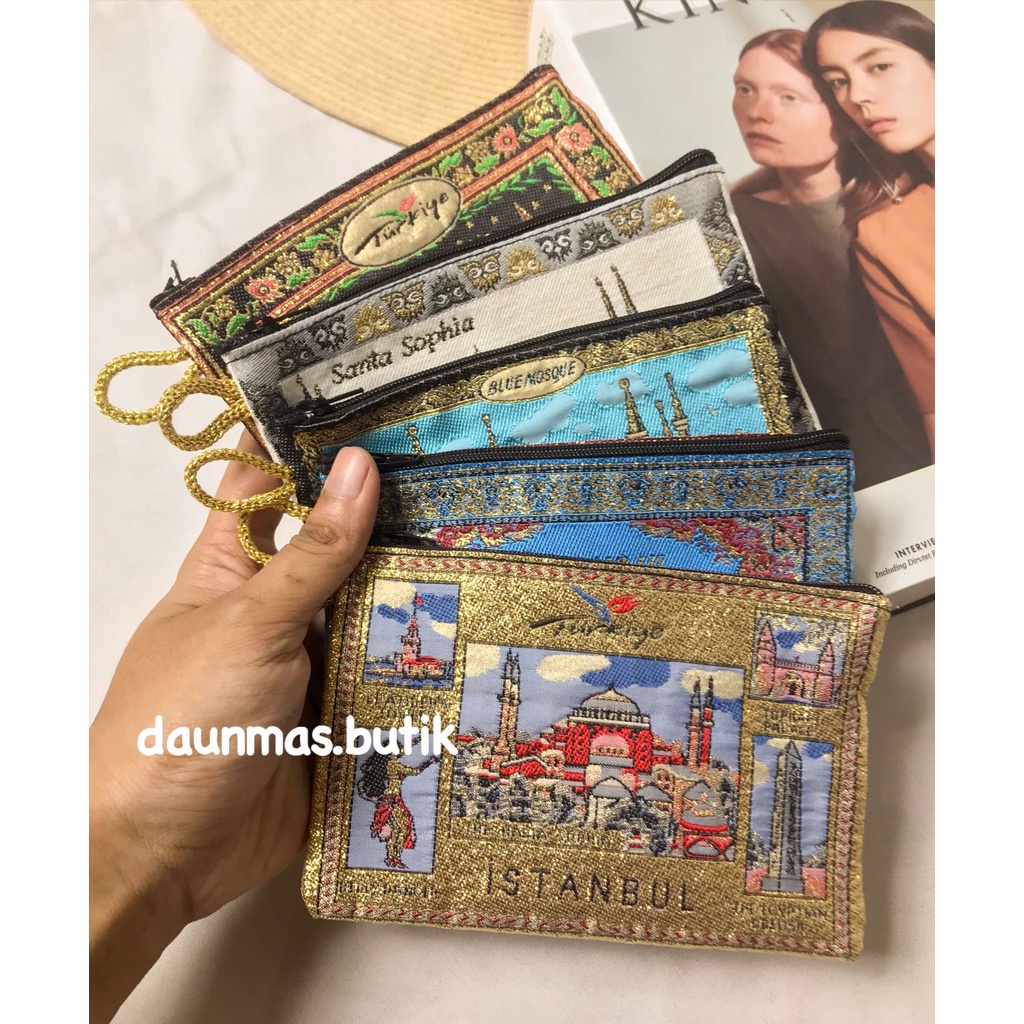 DOMPET POUCH ASLI DARI TURKI KOIN KUNCI MULTIFUNGSI OLEH OLEH KHAS SOUVENIR TURKIYE