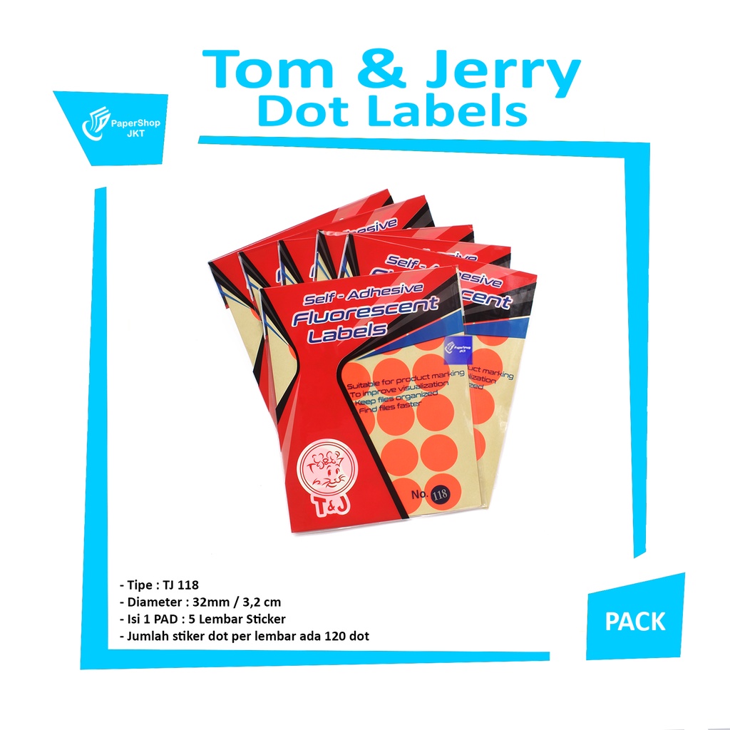 

Tom & Jerry - Colot Dot Labels 118 - Pack