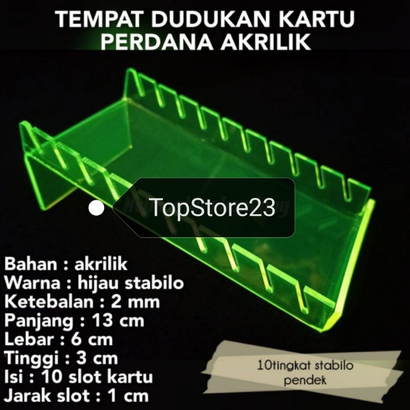 Tempat Kartu Perdana Panjang 10 Tingkat Akrilik Perdana Display Dudukan Kartu Voucher