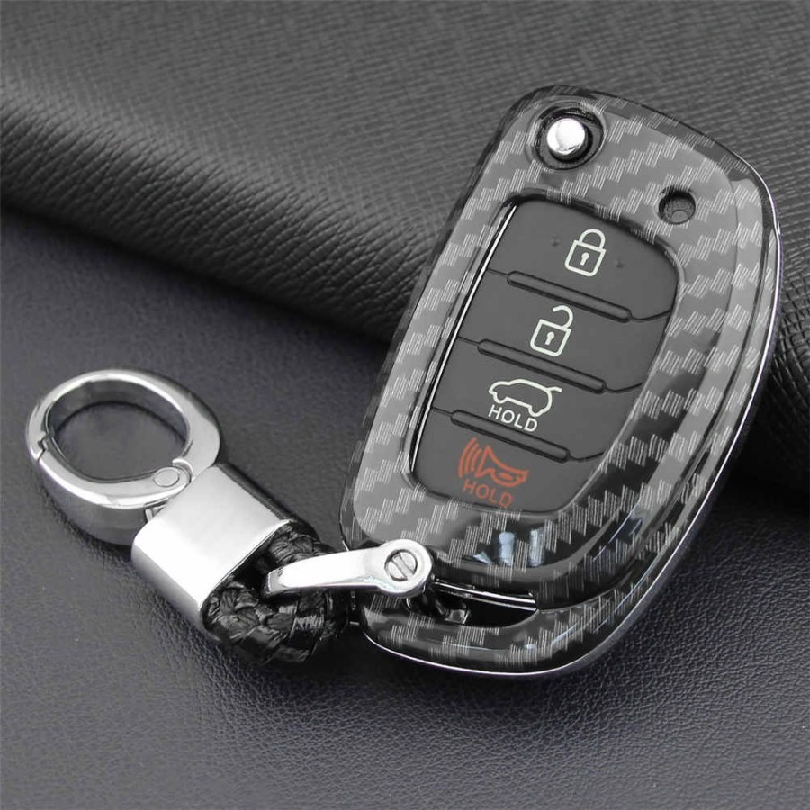 Casing Kunci Mobil Carbon Key Case Cover HYUNDAI CRETA