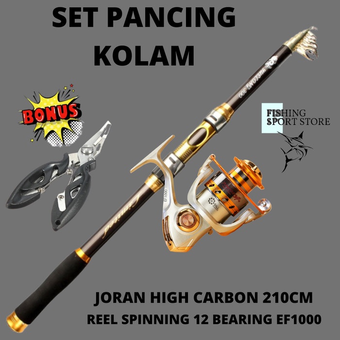 PROMO COD SET ALAT PANCING LAUT JORAN 210 REEL EF1000 SATU SET