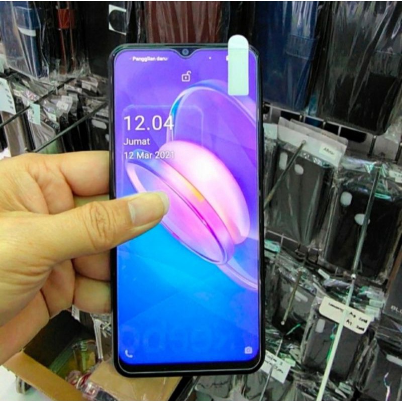 Vivo Y15s tempered glass anti gores kaca bening