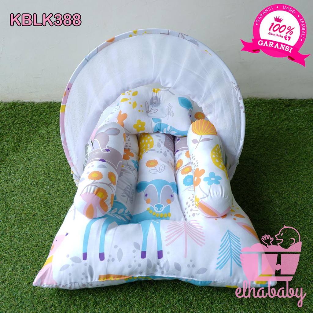 Kasur Kelambu Bayi Set Bantal Guling PREMIUM / Kasur Lipat Kelambu Bayi / Kasur Kelambu / Kado Bayi