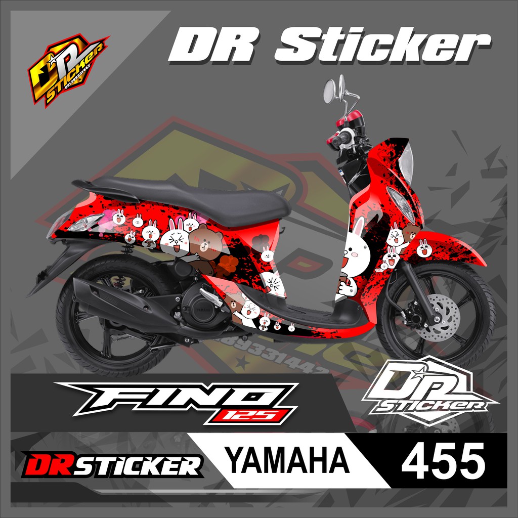 455 Decal Fino Grade Premium - Decal Custom Full Body Fino 125 Fi