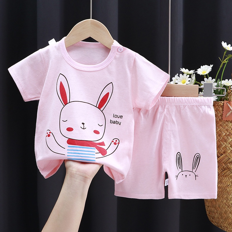 PUNCAK 3.3 stoberi - SETELAN BAJU BAYI IMPORT UMUR 0-24 BULAN/SETELAN BAJU LENGAN PENDEK BAYI