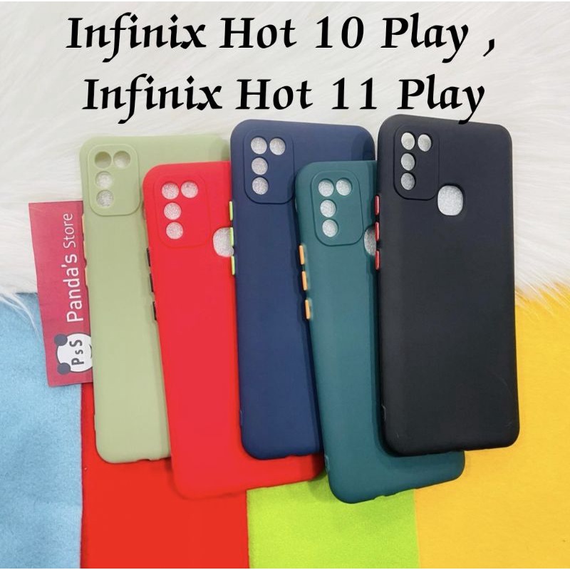 Case Infinix Hot 10 Play , Hot 11 Play Babycase + Pelindung Kamera, Makaron Full Color (PsS)