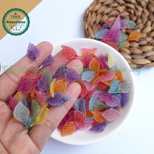 [ 70 pcs ] Mote Manik Daun Mosa Mute Manik Krilik Daun Mosa