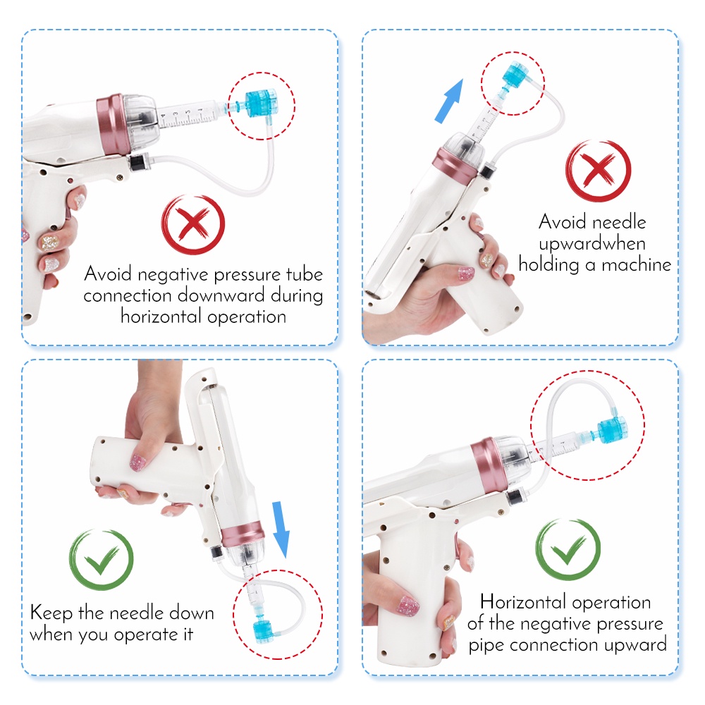 Alat kecantikan EZ Tekanan Negatif injeksi serum pressure mesotherapy needle Mesotheraphy Mesogun Ez injector