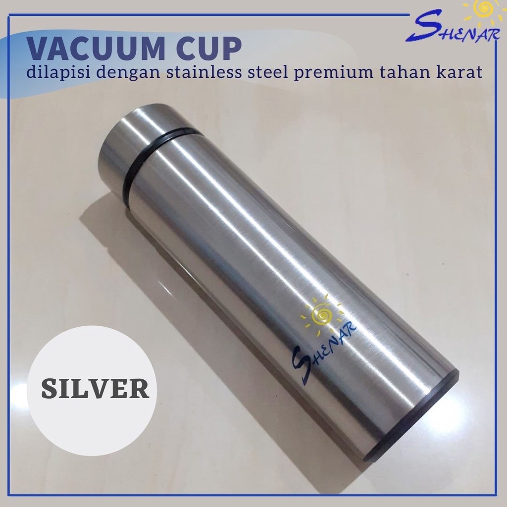 SHENAR TERMOS BOTOL AIR MINUM STAINLESS STEEL THERMOS LED BOTOL POLOS 500ML KEDAP UDARA VACUUM CUP TEMPARATUR