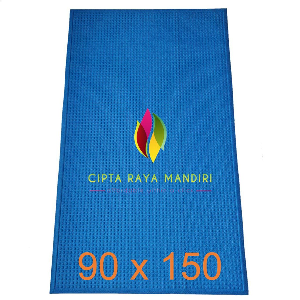 Keset Karet Karpet Lantai Bludru Anti Slip 90 x 150 - BULAT