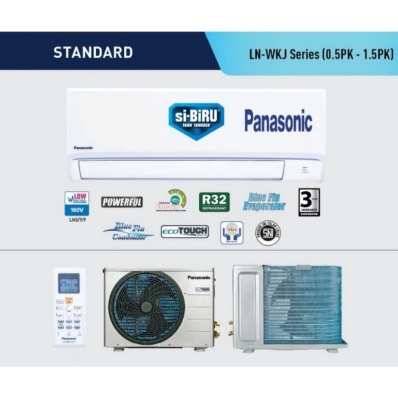 AC PANASONIC STANDAR LOW VOLTAGE 3/4PK LN7WKJ + PEMASANGAN & AKSESORIS
