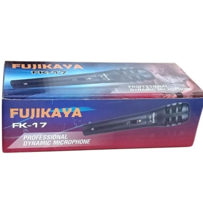 Professional Dynamic Microphone FUJIKAYA FK-17 pengeras suara mic kabel karaoke ada tombol On Off