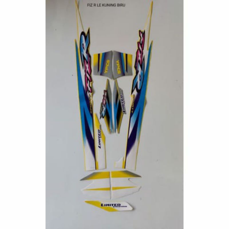 STRIPING FIZ R LIMITED EDITION kuning biru, striping yamaha fiz r limited edition kuning biru terbai