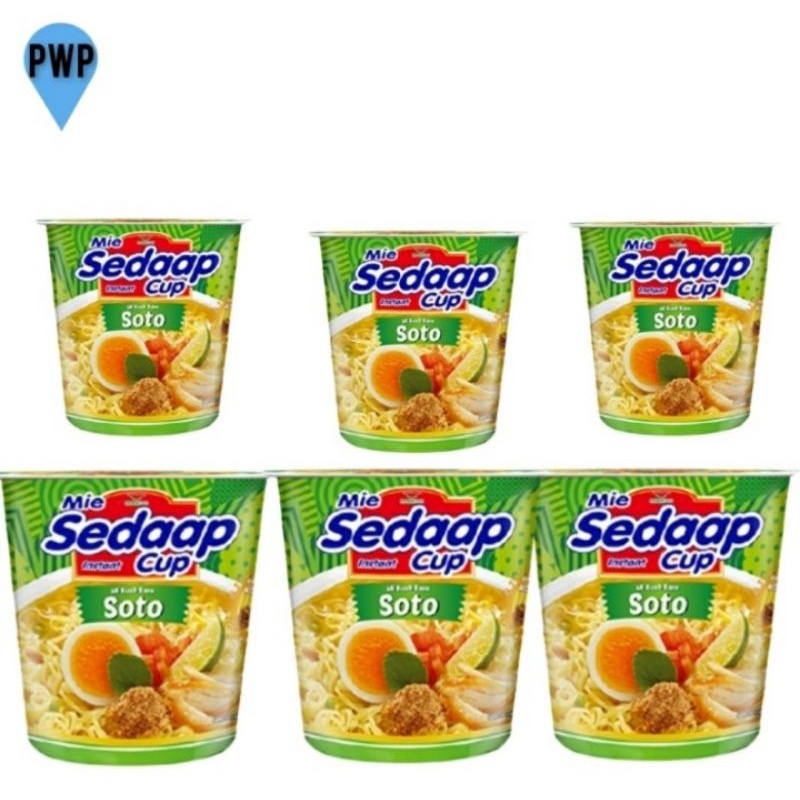 

Mie Sedap Cup Instant Rasa Soto Kuah 81Gr Paket Isi 6 Pc