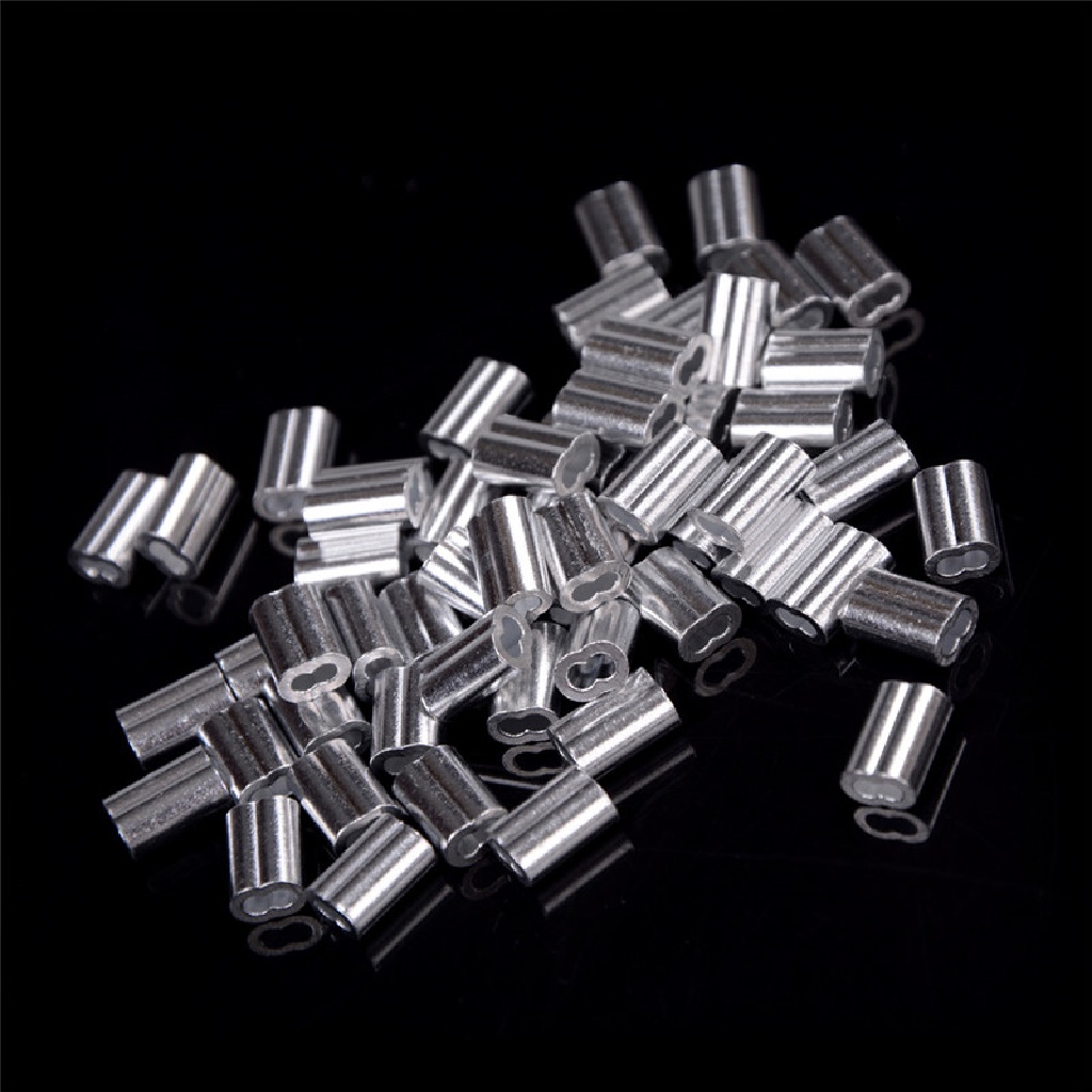 50 Pcs Klip Kabel Kawat Bahan Aluminum Ukuran 1.5mm