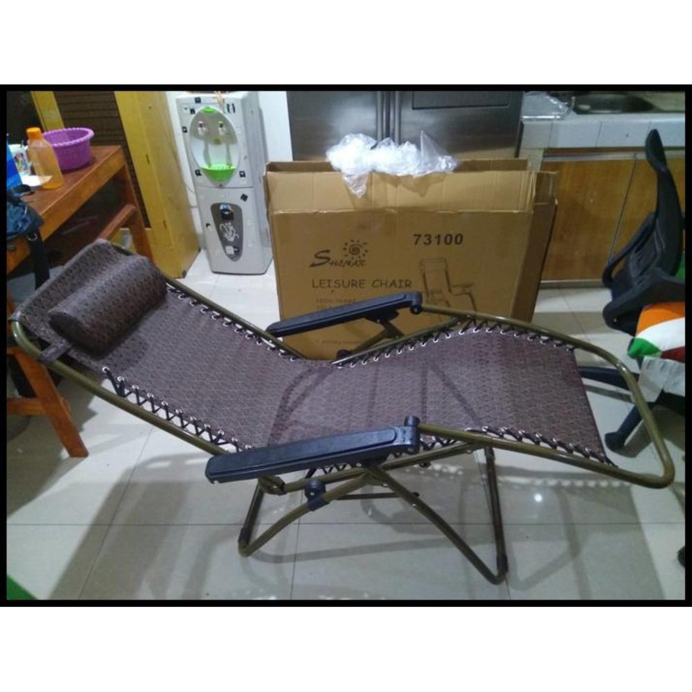 SHENAR KURSI PANTAI  KURSI SANTAI LIPAT/ ZERO GRAVITY CHAIR (BONUS TEMPAT MINUM) - KURSI 73100