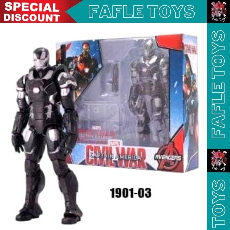 ZD Toys Marvel Avengers War Machine Civil War / Action Figure Machine Civil War / ZD Toys Original M