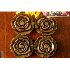Ornamen plastik bakar mawar besar pack(4pcs)