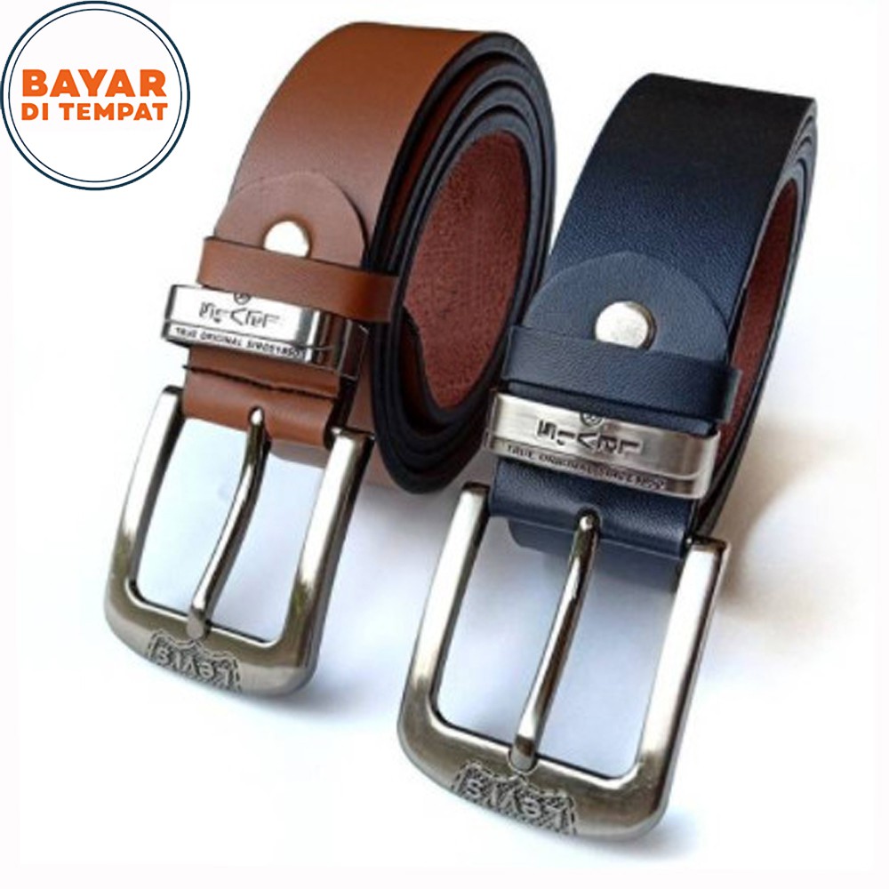 SHOPEE 6.6 SUPER SALE!! IKAT PINGGANG KULIT PRIA SABUK PRIA GESPER KULIT PRIA MEN BELT CODE :K-SERIES 1 #Black