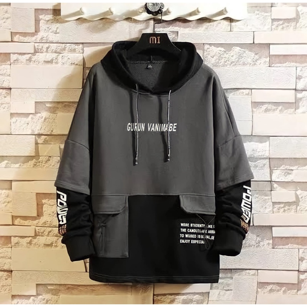 Sweater Hoodie Jumper Pria | GURUNVANNI HOODIE | Sweater Pullover Japan Style murah