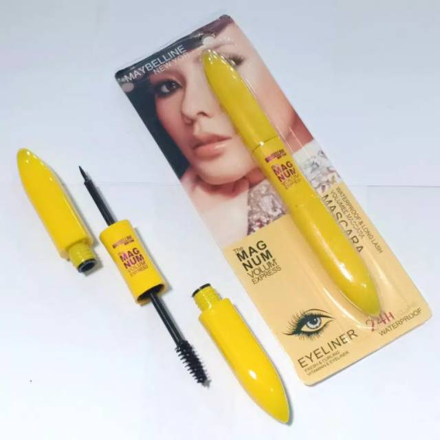 Medan Termurah/Ready Aloevera &amp; Yellow Maskara Maybellin 2in1