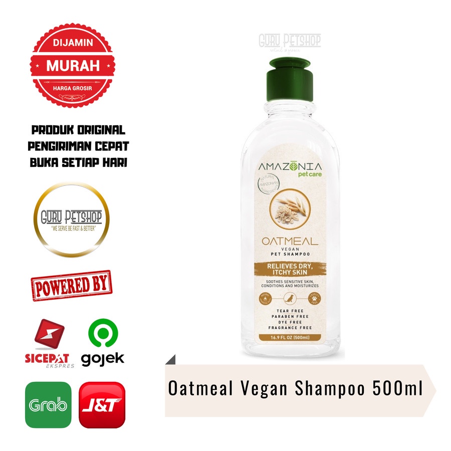 Amazonia Pet Care Oatmeal Vegan Pet Shampoo 500ml For Dogs &amp; Cats