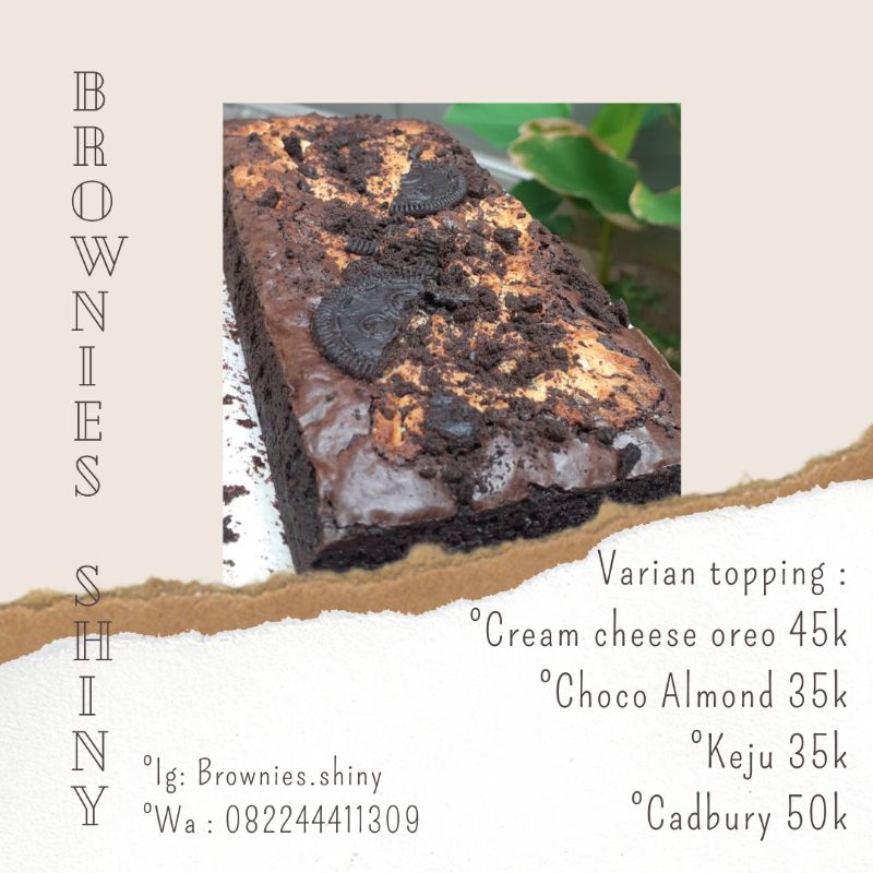 

Brownies cream chesee oreo