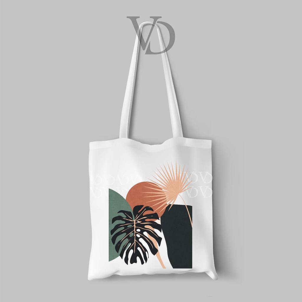 TOTE BAG KANVAS MOTIF ABSTRACT ART TERBARU / AESTHETIC TOTE BAG / TAS BELANJA MOTIF ABSTRAK