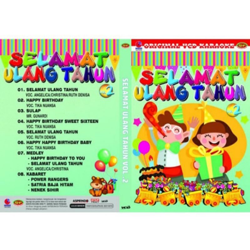 Kaset Vcd lagu original lagu ulang tahun