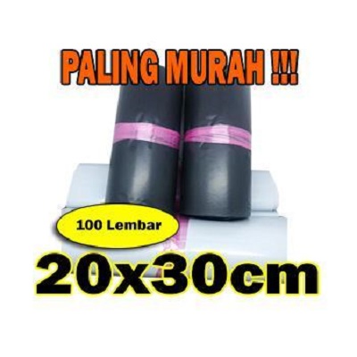 100 lembar 20x30 plastik polymailer / kantong kurir / plastik packing lem