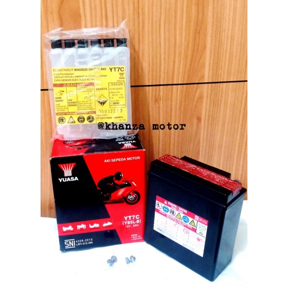 AKI KERING YUASA YT7C ORIGINAL  AKI MIO SPORTY,VEGA R , JUPITER MX LAMA