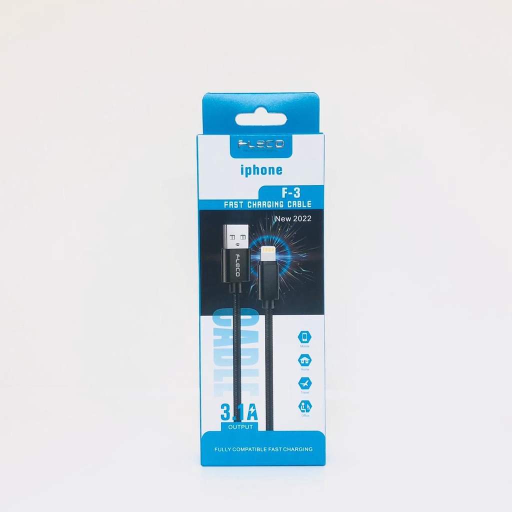 PROMO Kabel data Fleco F-3 For Android SAMSUNG Kabel Data Fleco Micro/TYPE-C/IPHONE Kabel Charger Fleco micro F3