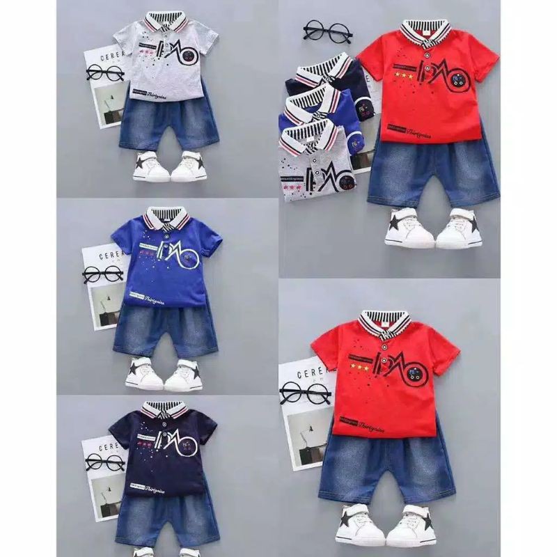 SETELAN KAOS ANAK LAKI LAKI IMPORT 1-5 tahun motif WAVE / SETELAN KAOS ANAK KOREA / SETELAN JEANS ANAK / SETELAN ANAK SETELAN JEANS ANAK COWOK 1-5 TAHUN IMPORT / SETELAN ANAK JEANS KAOS / GROSIR SETELAN ANAK