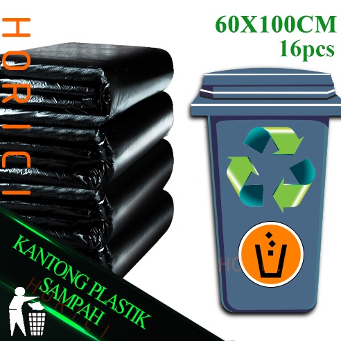 Kantong Plastik Sampah HD Ukuran 60X100cm 90X120cm Trash Bag Hitam  60 Micro Tebal