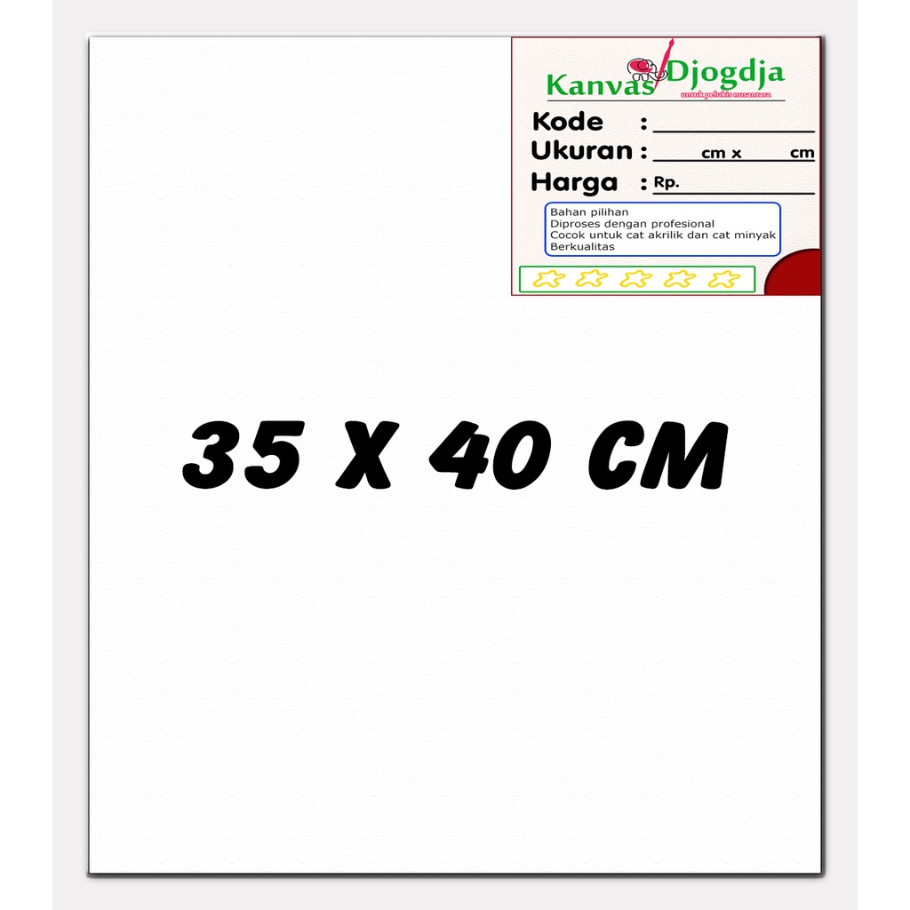 

Kanvas span standar ukuran 35 cm x 40 cm