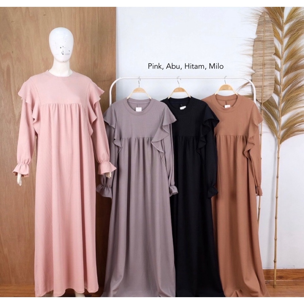 [REAL PICT] GAMIS KNIT UNIQLO PREMIUM JUMBO - CATLYN DRESS
