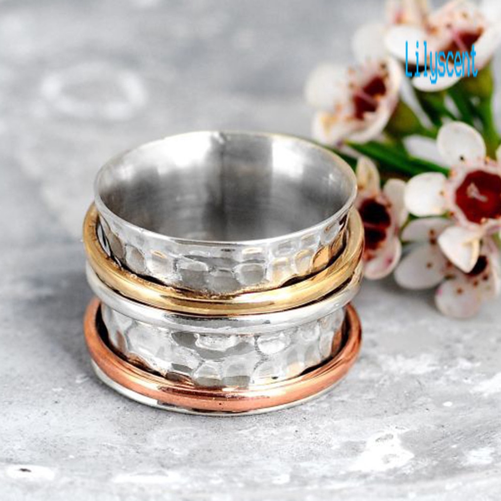 Lily Cincin Batu Turqoise Gaya Bohemian Vintage Untuk Pria