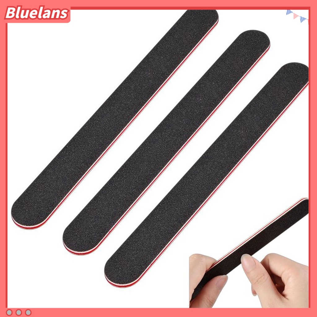Bluelans Alat Kikir Kuku Dua Sisi Anti Abrasion Tahan Lama Warna-Warni Untuk Manicure Wanita