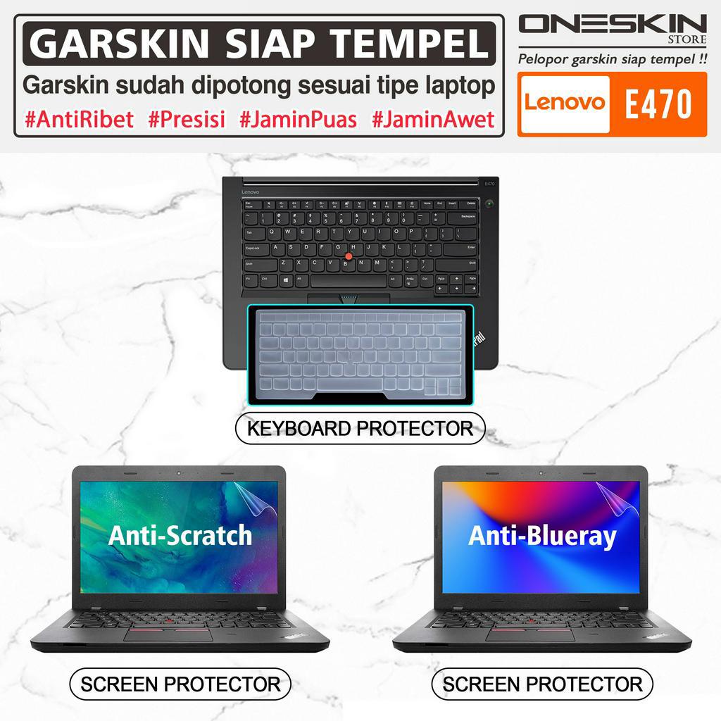 Garskin Sticker Laptop Pelindung Screen Keyboard Protector Lenovo Thinkpad E470 Gambar Full Body Silikon Bening Glossy Doff Anti Blueray Tpu Cooskin