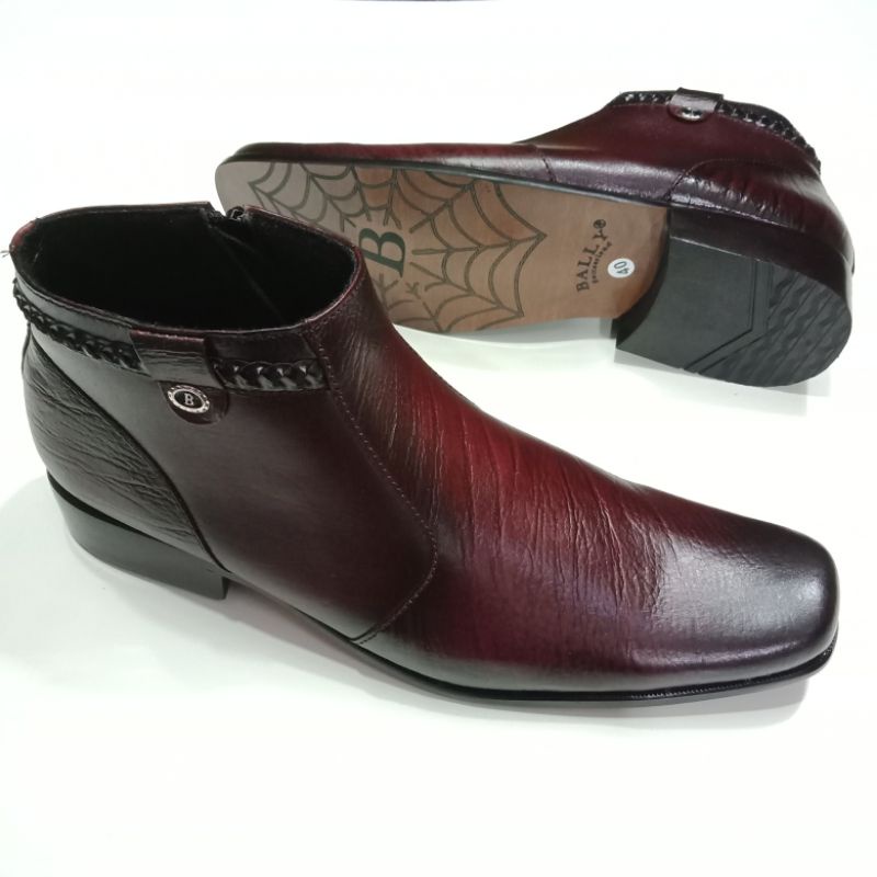 Sepatu Pantofel Boot Pria/Kulit Asli/Merek Bally/Pantofel Formal/Harga Terjangkau/Kualitas Bagus