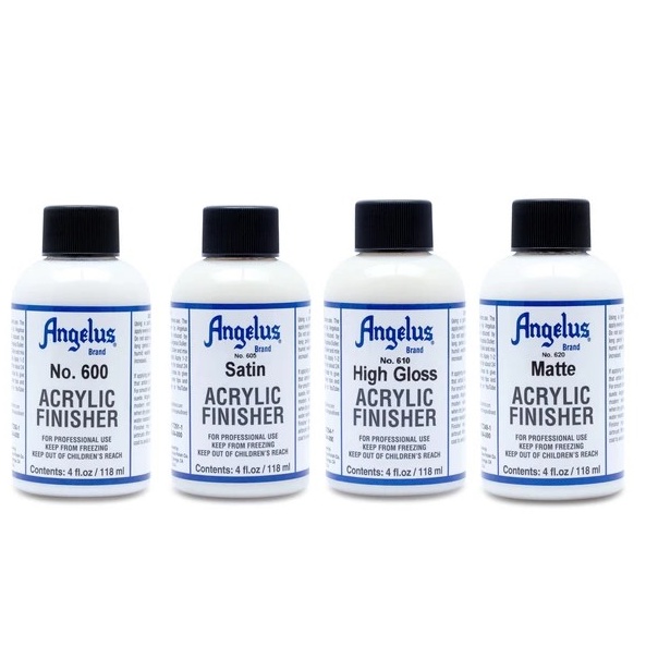 Angelus Acrylic Finisher (High Gloss, Satin, Matte, no.600) 4oz / 118ml